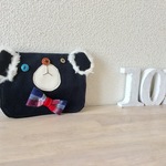 プードルファーが可愛い♡クマの移動ポケット❷【ネイビー】
