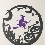 ハロウィン魔女モビール(パープル)