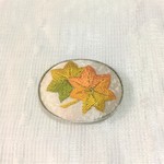 紅葉（もみじ）の刺繍の帯留めNo8