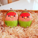 ぷっくらコザクラインコのがま口 ＊ノーマル＊ 〈再販〉