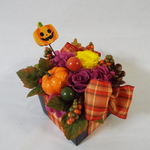 ハロウィン　プリザーブドフラワー ＢＯＸアレンジ