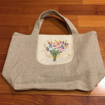 手刺繍入りバッグ♬ こだわりの作品です！
