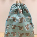 体操着入れやお着替え袋に便利な持ち手つき巾着