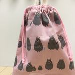 体操着入れやお着替え袋に便利な持ち手つき巾着