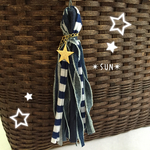 デニムヤーンタッセルのバック👜チャーム