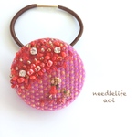 AKAIRONOSORA〜刺繍ヘアゴム