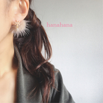 雪の結晶のクリスタルファーキャッチピアス/イヤリング