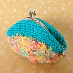 ❤のチャーム付き❗爽やか色の がまぐち👛