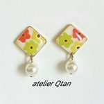 〜北欧風のお花とパール〜 のピアス イヤリング