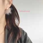 京都オパールのファーキャッチピアス/イヤリング