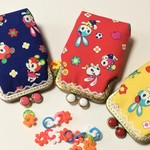 KOM***さま専用＊レトロ動物アップルフラワー☆*8.5cm縦長がま口ポーチ