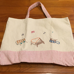 手刺繍入りバッグ スクールバッグやお稽古バッグに最適！