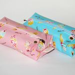【ラミネート】アイス柄 キャラメルポーチ 　ピンク・ブルー２個セット