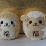 <お客様オーダー品>　ひつじだるま(左)
