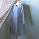 ダンガリー　後ろボタンのだぼっとチュニックワンピース11号100