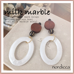 ♢milk marble♢ ほっこりやさしい ピアス イヤリング