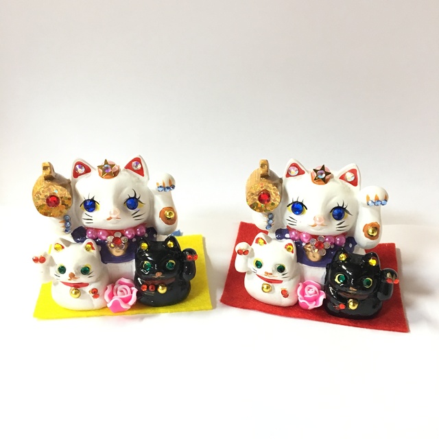 金運親子マスコット（L）黄色座布団