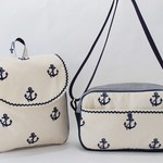 【ｋ様ご予約品】ベビーリュック＆ショルダーバッグ　アンカーストライプ