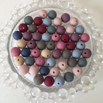 再販★50個★10mm★マット★アクリル★カラフルmixくすみカラー★ハンドメイド