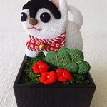 ちりめん  戌年のお飾り(A)