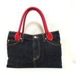本物デニムbag 【レッドハンドル】