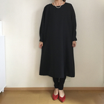 黒フォーマルロングドルマンop 