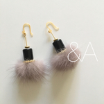 ミンクファーピアス