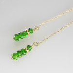 #387★マイクロカット★クロムダイオプサイトのアメリカンピアス１４KGF