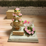 ピンクローズのネイキッドケーキ   