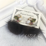 ミンクファーキャッチ♡ビジューピアス