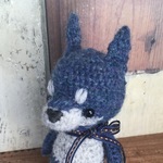 青色オオカミ＊あみぐるみ