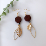 1セット限定‼︎ウッド&リーフピアス