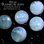 【極上4A✧美麗石!!】レインボーシーンフローライトシリカ・貴重美石✧【全石キラキラ結晶と虹入り!!】大玉✧約１２ｍｍ珠【１石】セット
