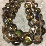 オーラ加工スモーキークォーツ オクタゴンカット12.5mm5粒入り