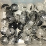 ブラックルチル水晶 ラウンド8mm 5粒入り