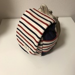 ふわふわベビーリュック【赤×紺 ボーダー】