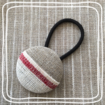 fog オトナなラインハーフリネンくるみボタンヘアゴム⑬