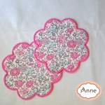 snowdrop2007様オーダー分♥輸入リバティ♥クラリスのスカラップフラワーコースター♥  