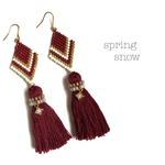  ◇tassel × earrings◇（Bordeaux）