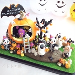 ハロウィン＊かぼちゃゴロゴロにぎやか粘土雑貨(ケース付き)
