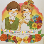 ウェルカムボード似顔絵