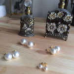 シンプルパールピアス＊イヤリング