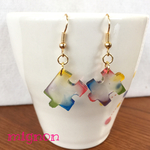パズルなピアス☆シャボン玉風