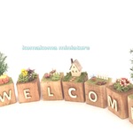 Y様オーダー☆檜サイコロのwelcomeオブジェ