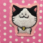 シンプルねこさんのワッペン