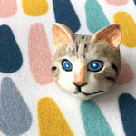 レジンボタン キキャット ブルーアイ　猫　　B-1091