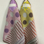 SALE*ストライプ&ドット2枚セット♡ループ付タオル