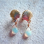 ☆再販☆　Mermaid Opal Earrings 14kgf