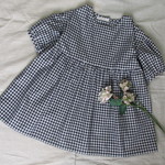 ゆるフワ❤ワンピース　サイズ90　~ギンガムチェック　ネイビー~