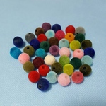 送料無料☆フロッキービーズアソート☆10mm